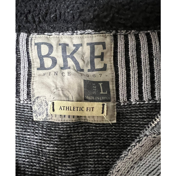 BKE Gray Full Zip Front Athletic Fit Sweater Jacket Size L - Picture 3 of 5